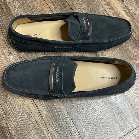 Lacoste Mens Navy Suede Driving Loafer Shoes Mocassin Style Slip On Size 13 - Picture 7 of 7